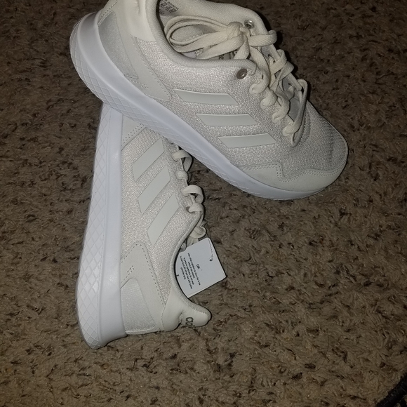 cute white running shoes